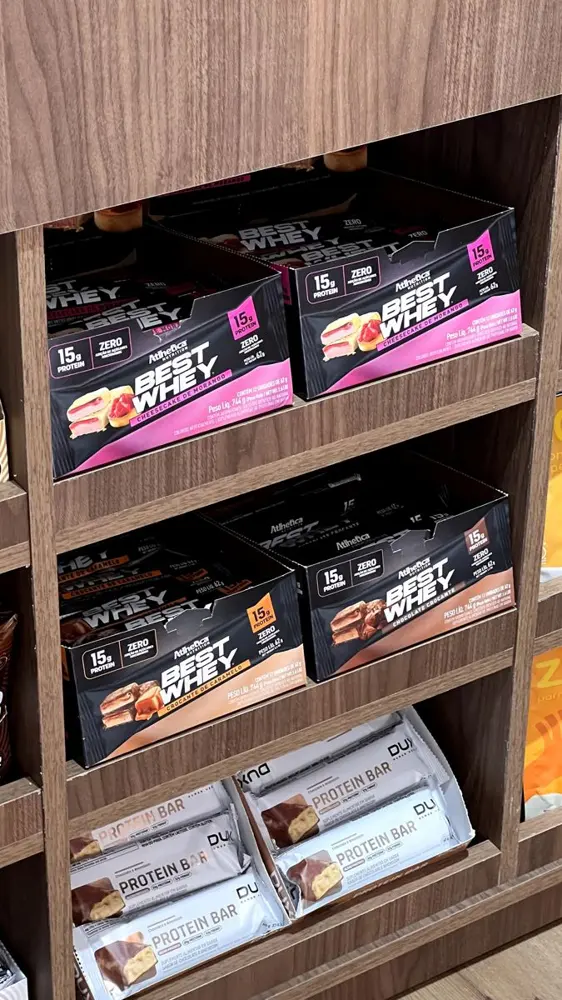 Barras Best Whey e Dux Protein Bar na Eucos